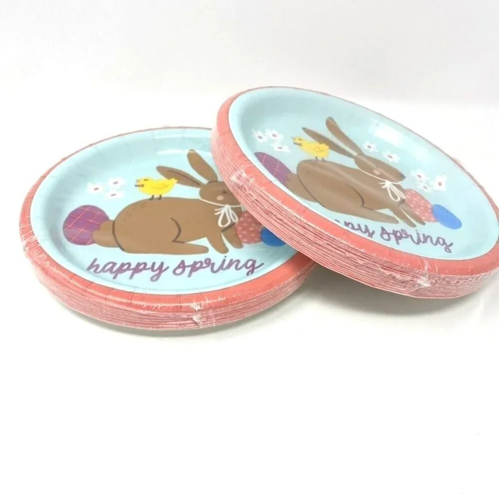 Target 2-Pack 20ct Easter Paper Snack Plates Happy Spring Rabbit Spritz™ E3
